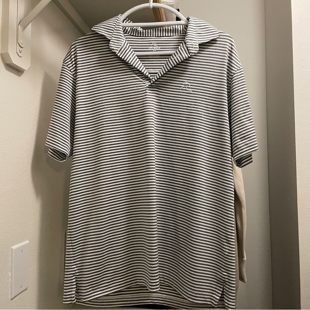 Rhoback Striped Golf Polo Shirt